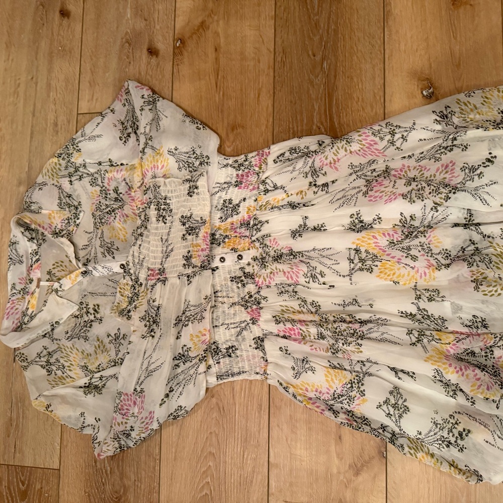 Floral White Dress